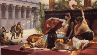 cleopatra testing poisons on condemned prisoners