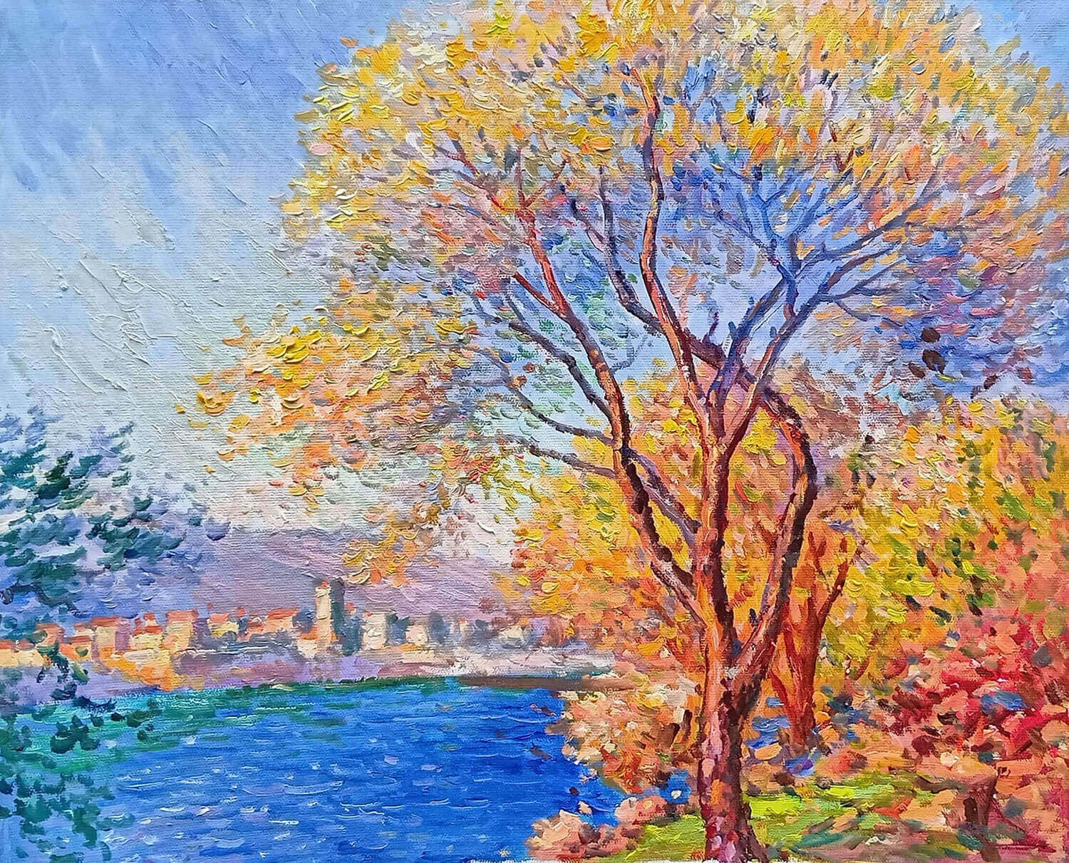 Oil Painting Reproduction of Antibes Seen from the Salis Gardens