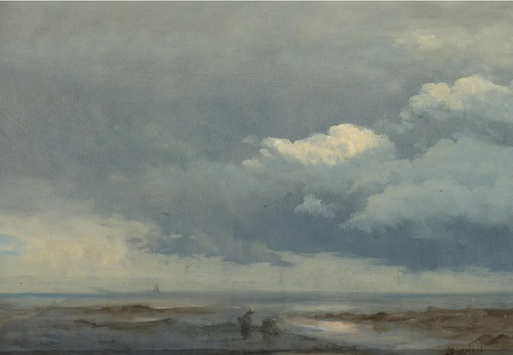albert bierstadt cloud study with two figures