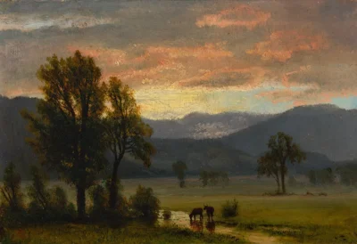 albert bierstadt landscape with cattle