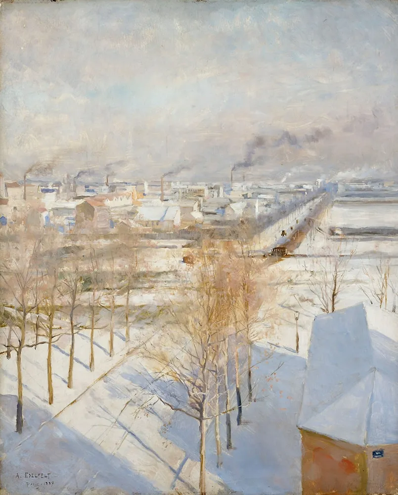 Albert Edelfelt_Paris in Snow