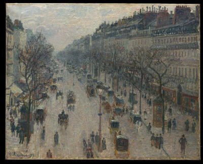 Boulevard Montmartre on a Winter Morning