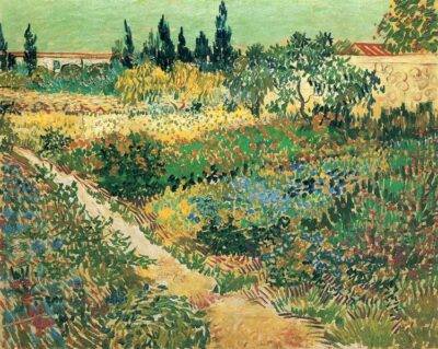 Garden-With-Flowers-1888-Vincent Van Gogh