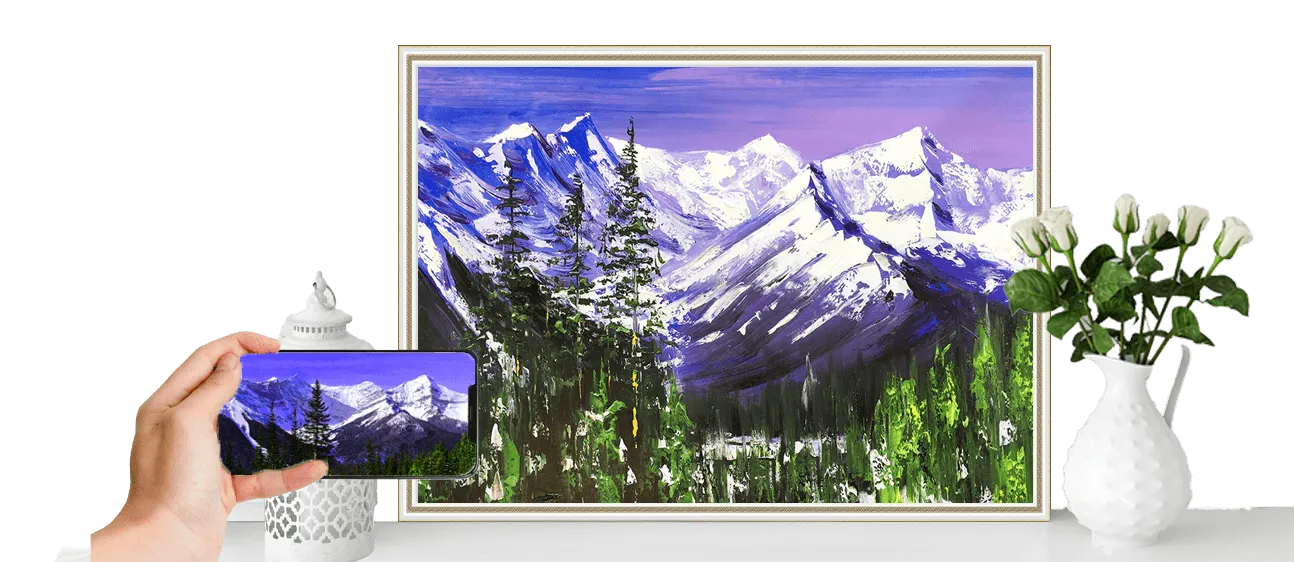 custom palette knife oil painting banner