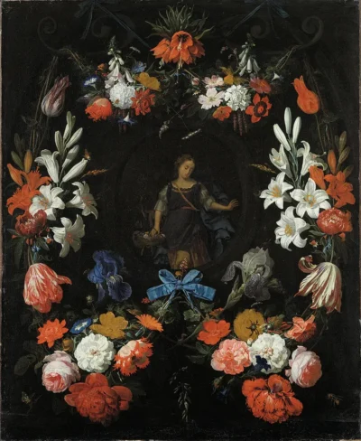 abraham mignon garland of flowers