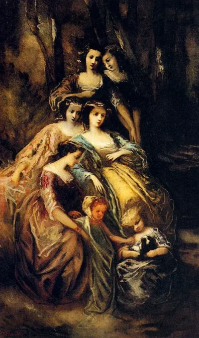 adolphe joseph thomas monticelli empress eugenie and her attendants