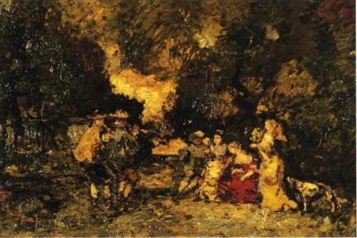 adolphe joseph thomas monticelli garden party