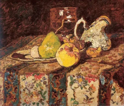 adolphe joseph thomas monticelli still life with white pitcher