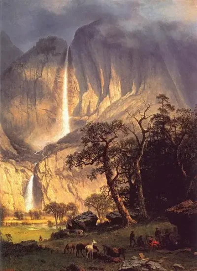 albert bierstadt cho looke, the yosemite fall 1864