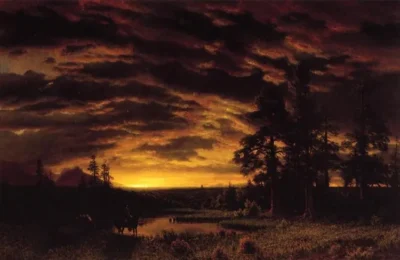 albert bierstadt evening on the prarie