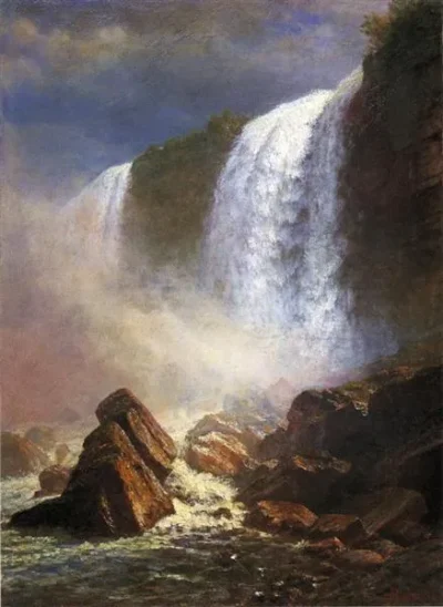 albert bierstadt falls of niagara from below