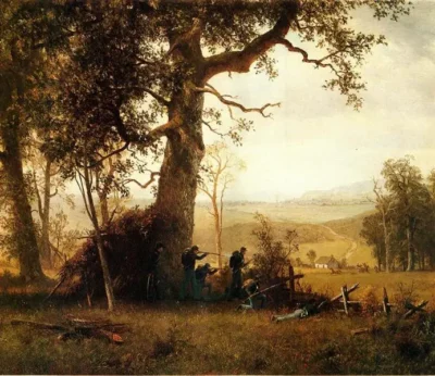 albert bierstadt guerrilla warfare. picket duty in virginia 1862