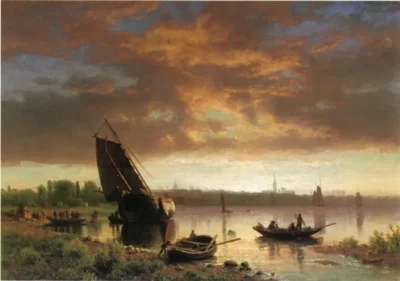 albert bierstadt harbor scene