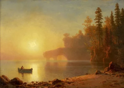 albert bierstadt indian canoe