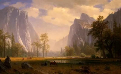 albert bierstadt looking up the yosemite valley 1865