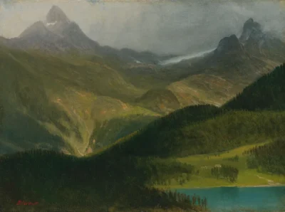 albert bierstadt mountain landscape