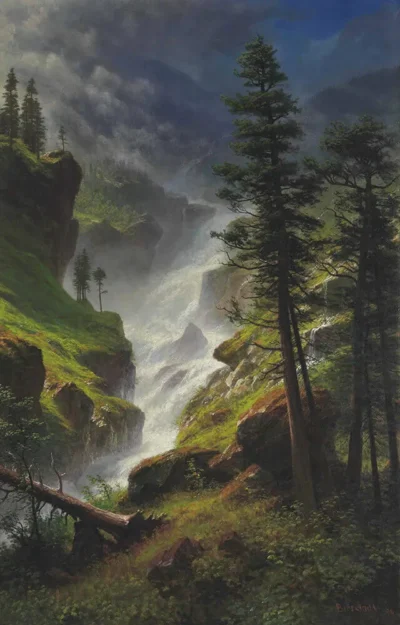 albert bierstadt rocky mountain waterfall 1898