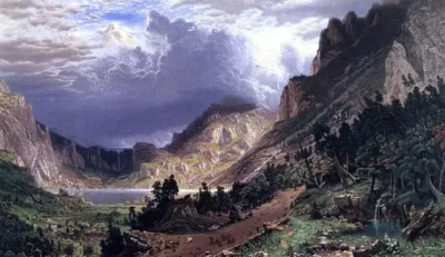 albert bierstadt storm in the rocky mountains, mt. rosalie 1869