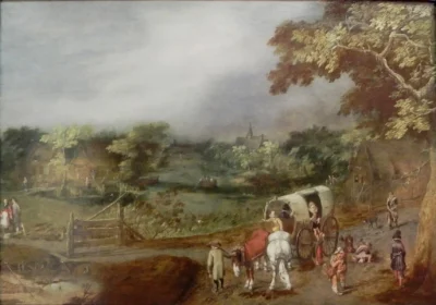 adriaen pietersz van de venne a summer village landscape with horse