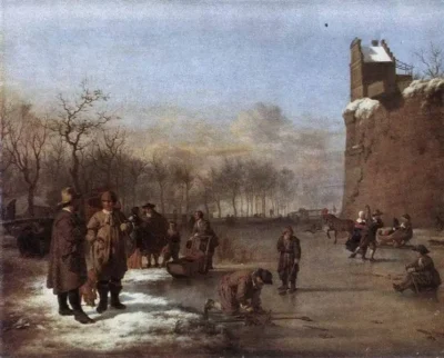 adriaen van de velde amusement on the ice