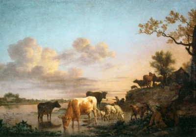 adriaen van de velde animals by the river