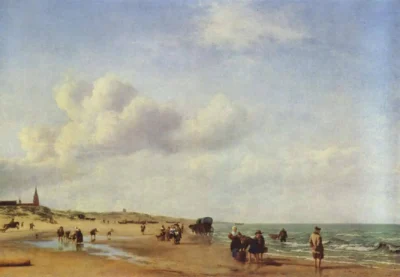 adriaen van de velde the beach at scheveningen