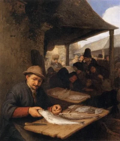 adriaen van ostade the fishmarket