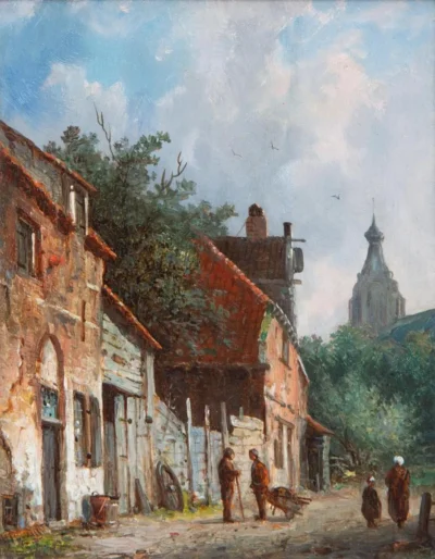 adrianus eversen a sunlit city view