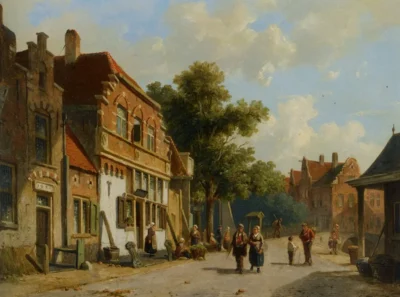 adrianus eversen a village street