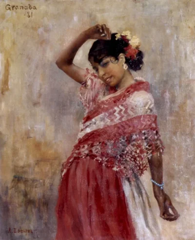 Albert Edelfelt_Gitana Dancing I