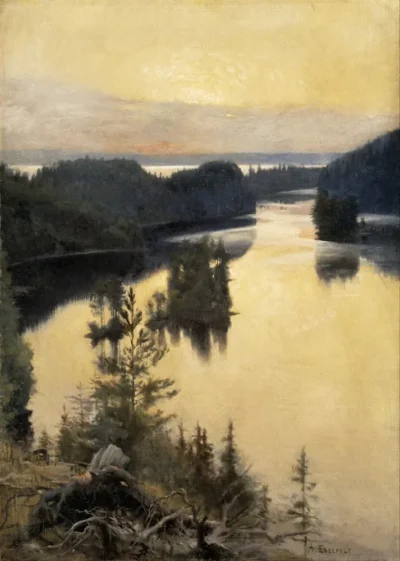 Albert Edelfelt_Kaukola Ridge at Sunset