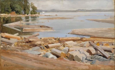 Albert Edelfelt_Log Raft