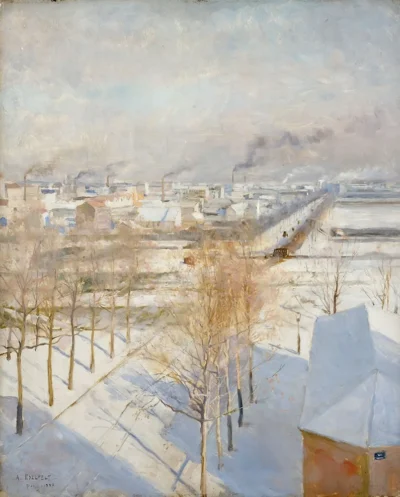 Albert Edelfelt_Paris in Snow