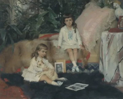 albert edelfelt the grand dukes boris and kirill vladimirovich as children