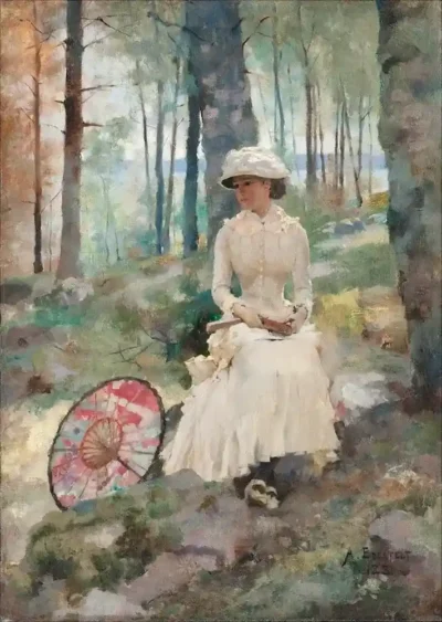 albert edelfelt under the birches