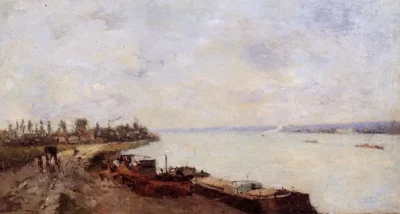 albert lebourg barges on the seine near paris