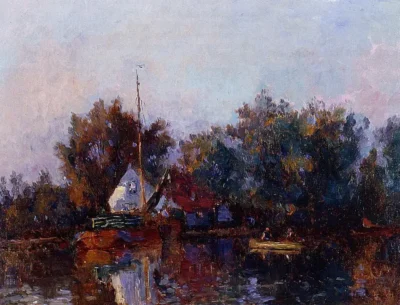 albert lebourg canal in holland near rotterdam