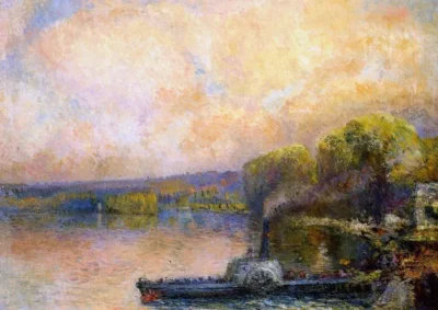 albert lebourg ferry on the bouille