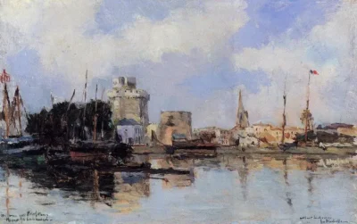 albert lebourg la rochelle the harbor bright sky