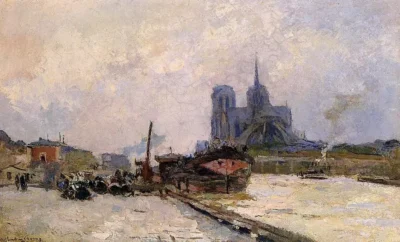 albert lebourg notre dame de paris view from pont de la tournelle