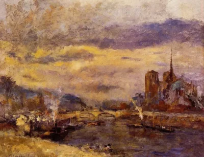 albert lebourg paris the seine and notre dame