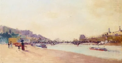 albert lebourg paris the seine and the pont des saint peres with the louv