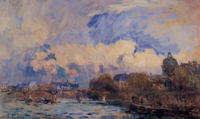 albert lebourg paris the seine at pont des arts and the institute