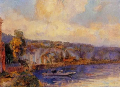 albert lebourg the seine at la bouille