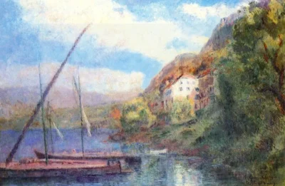 albert lebourg the shores of lake geneva at saint gingolph