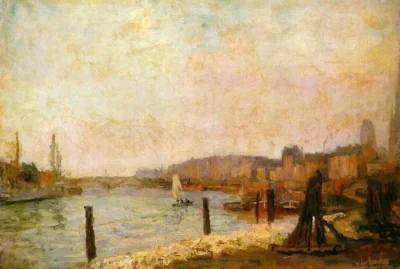 albert lebourg view of rouen in winter