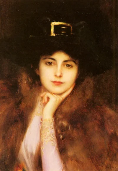 albert lynch portrait of an elegant lady