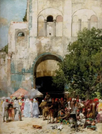 alberto pasini market day, constantinople