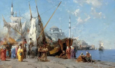 alberto pasini market in istanbul (constantinople)