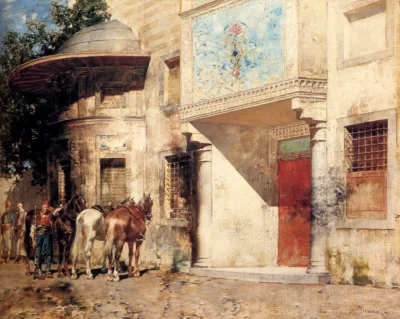 alberto pasini outside the mosque